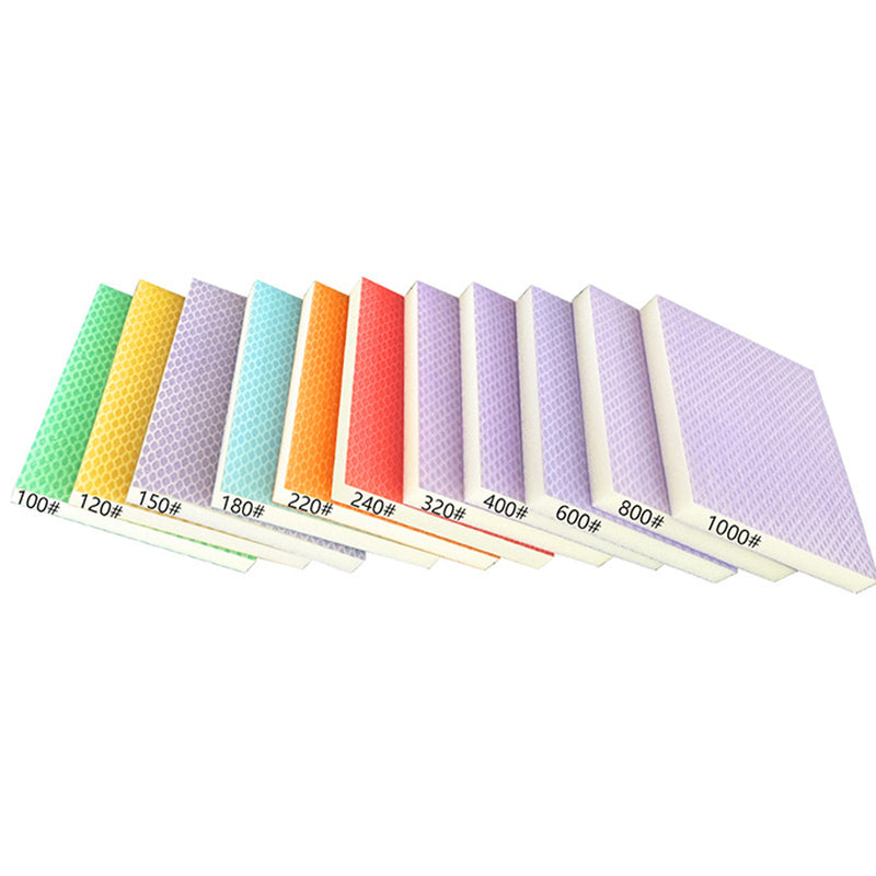 250 PCS Sanding Sponge Colorful Sanding Blocks 150 - 1000 Grit Soft Flexible Wet Dry Rhombus Sandpaper