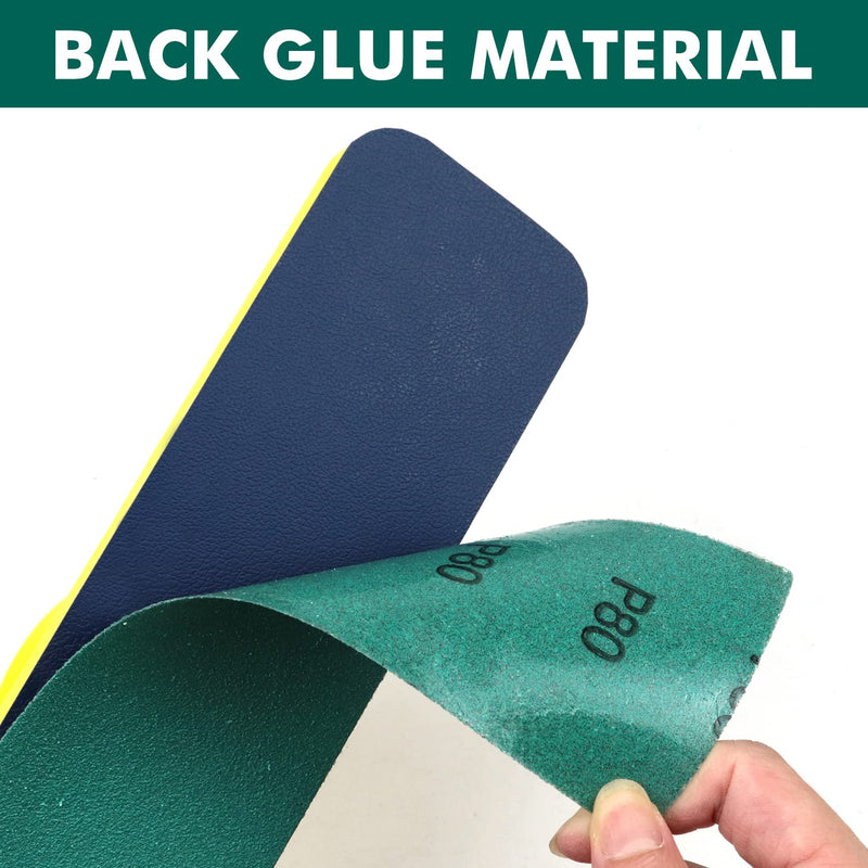 PSA Longboard Sandpaper,400 Grit,25 PCS Sanding Sheets,2-3/4" x 16-1/2" Self-Adhesive Stickyback Wet Dry Green Film Sandpaper