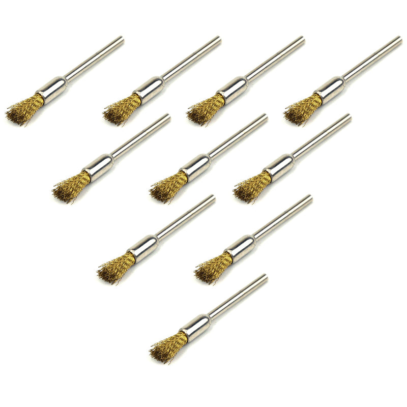6mm x 3mm Mounted Shank Brass Wire End Brushes
