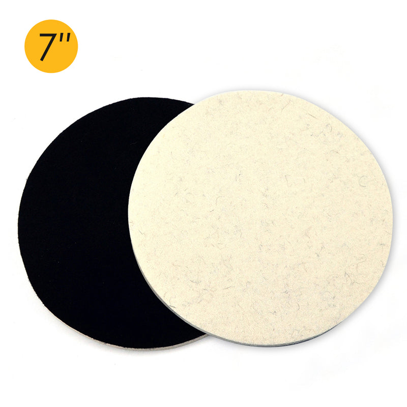 7" (180mm) Velcro Polishing Woolen Felt Discs