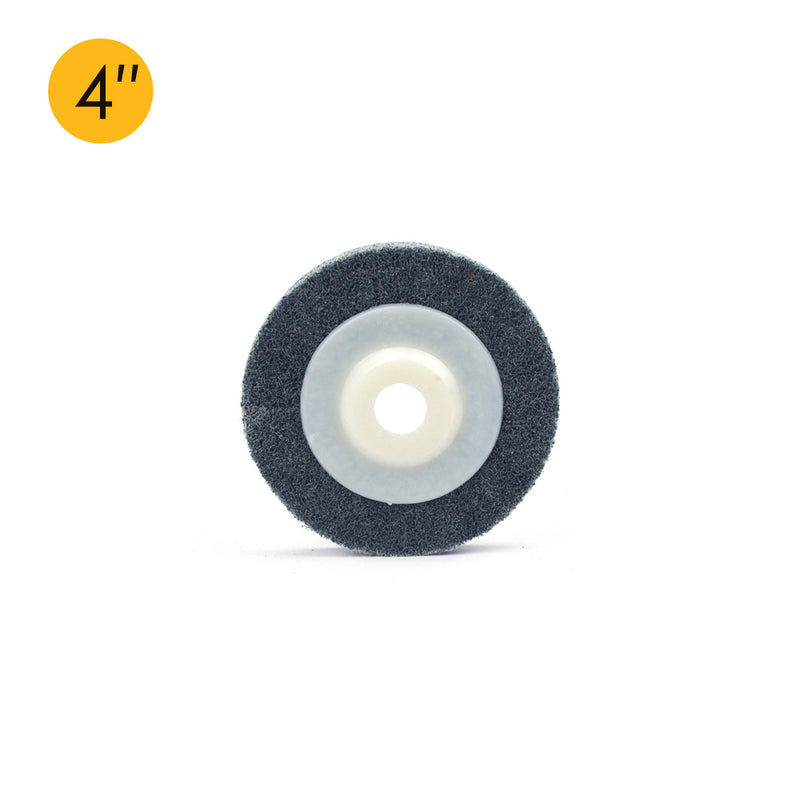 4" (100mm) x 10mm Nylon Fiber Buffing Polishing Wheel Sanding Disc for Angle Grinders, Carborundum