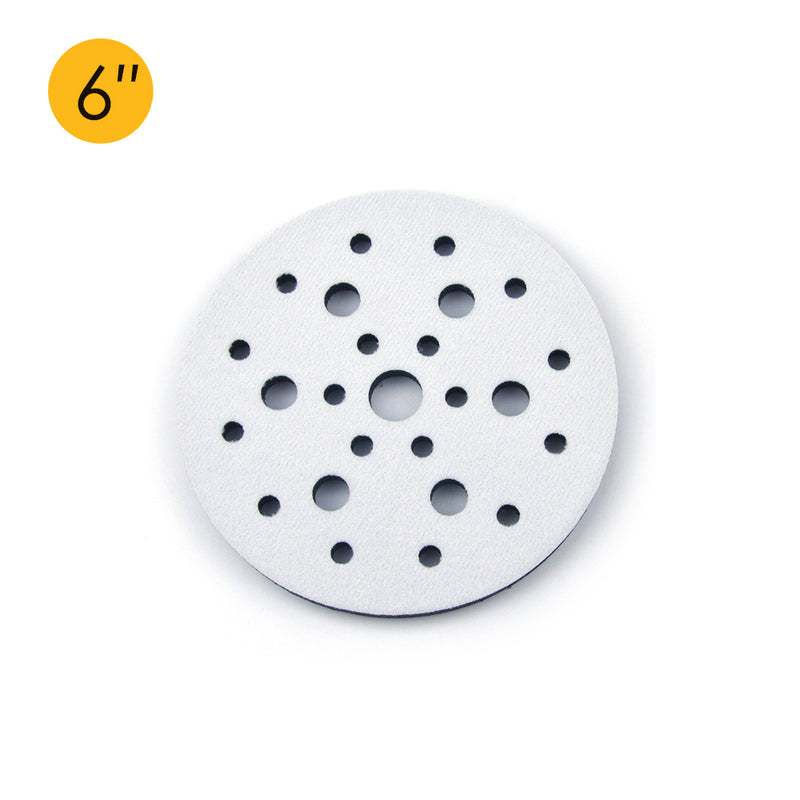 6" (150mm) 25-Hole Soft Sponge Dust-free Interface Buffer Backing Pads