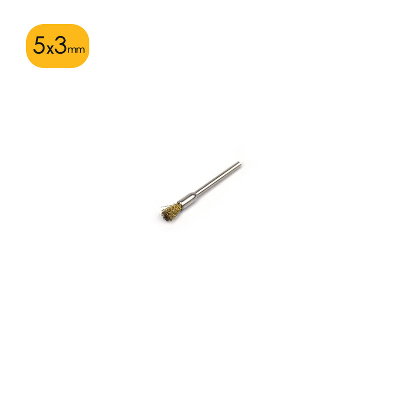 5mm x 3mm Mounted Shank Brass Wire End Brushes
