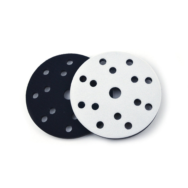 6" (150mm) 15-Hole Soft Sponge Dust-free Interface Buffer Backing Pads
