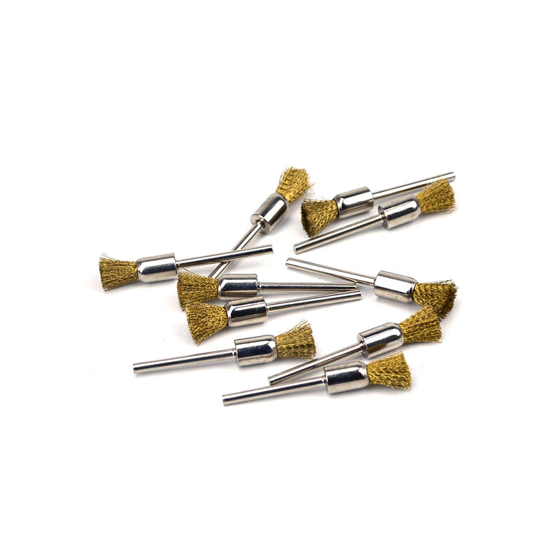 8mm x 3mm Mounted Shank Brass Wire End Brushes