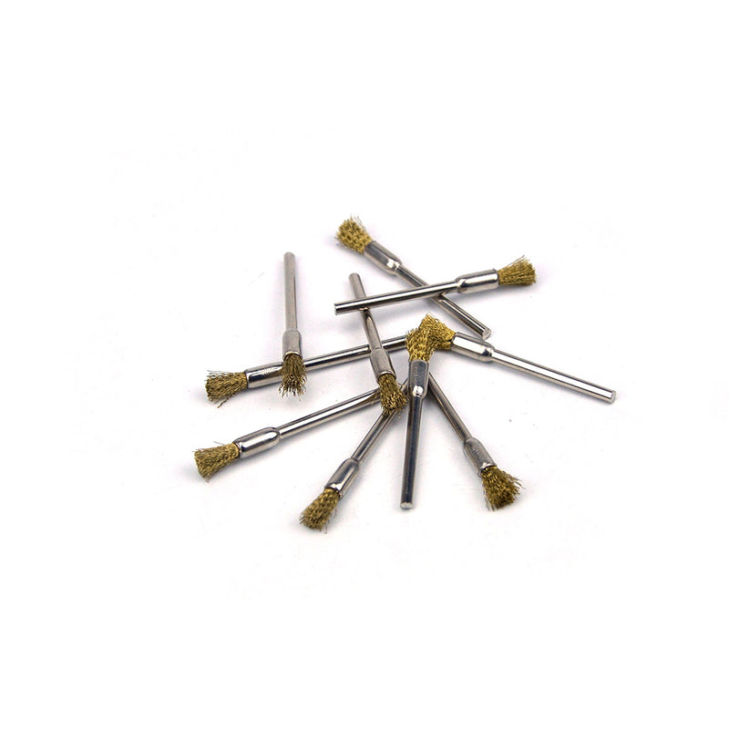 5mm x 3mm Mounted Shank Brass Wire End Brushes