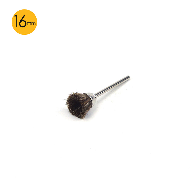 16mm x 3mm Mounted Shank Horse Bristle Taper Cup Wheel Brushes