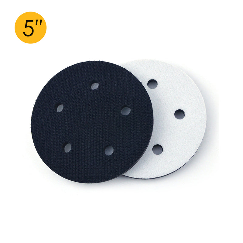 5" (125mm) 5-Hole Soft Sponge Dust-free Interface Buffer Backing Pads