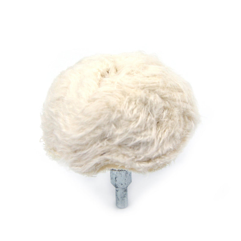 70x25mm x 6mm Shank Mounted Cotton Buffing Wheels, Mushroom-Like