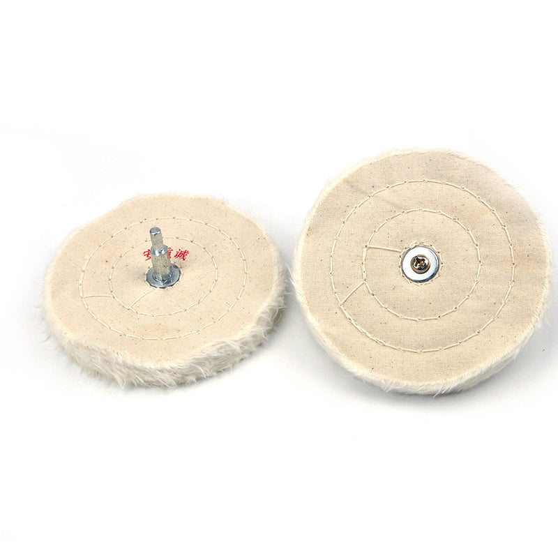 5" (125mm) x 6mm Shank Mounted Cotton Buffing Wheels