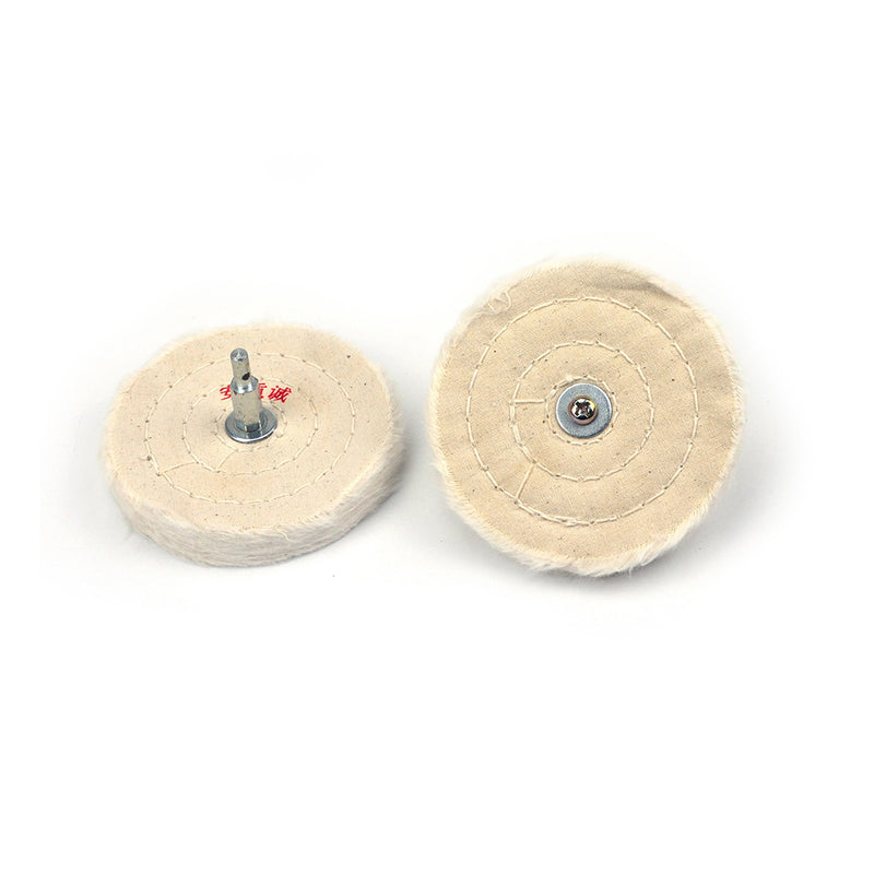 4" (100mm) x 6mm Shank Mounted Cotton Buffing Wheels