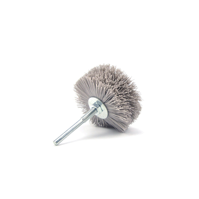 400 Grit 6mm Shank Mounted Nylon Wire Grinding Flower Head Wheel Brush for Woodworking