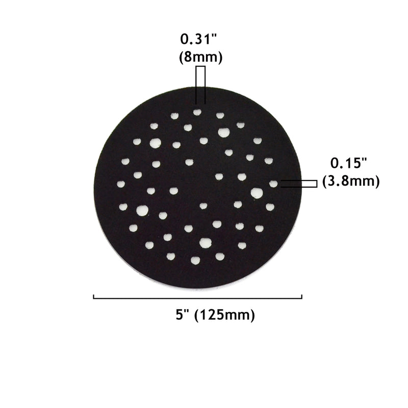 5" (125mm) 44-Hole Ultra-thin Surface Protection Interface Buffer Backing Pads