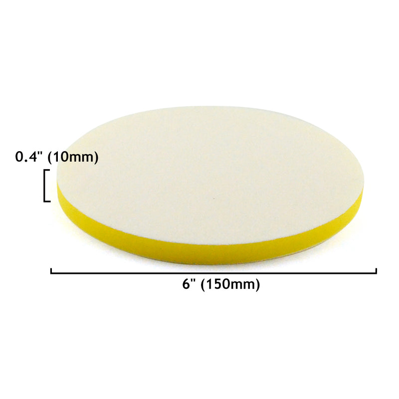 6" (150mm) Soft Sponge Double-faced Flocking Hook & Loop Surface Protection Interface Buffer Backing Pad