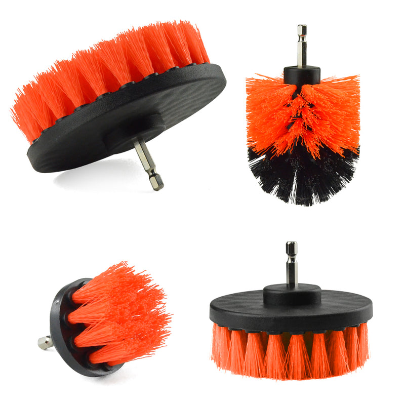 Electric Drill Cleaning Brush For Household/Automotive with 6mm Shank Drill Attachment. 4 Pcs Set