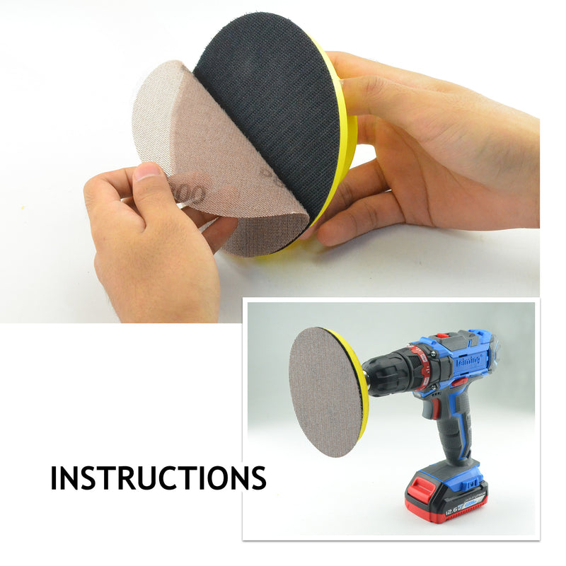 5" (125mm) Hook & Loop or Clip on Sander Pads，Mesh Dust Free Sanding Discs(80-600 Grit), 1 Disc
