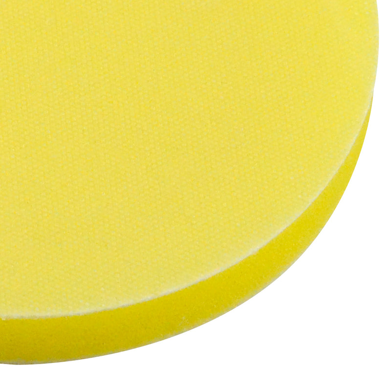 3" (75mm) Soft Sponge Yellow Flat Hook & Loop Surface Protection Interface Buffer Backing Pad