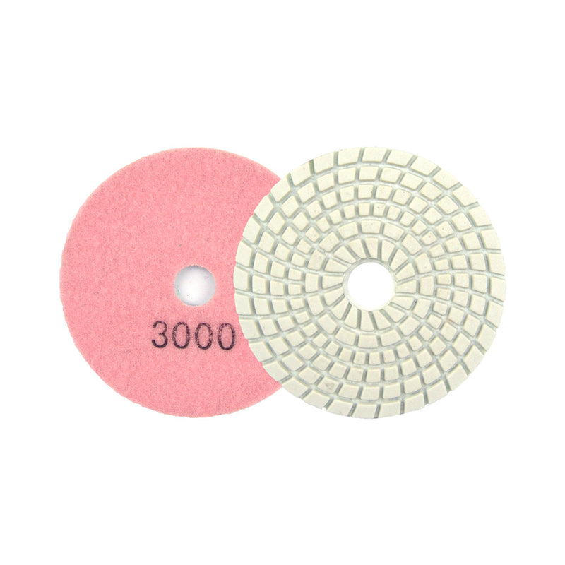 3" (80mm) Assorted Grits Diamond Polishing Discs with 6mm Shank Backing Pad, 10 Discs
