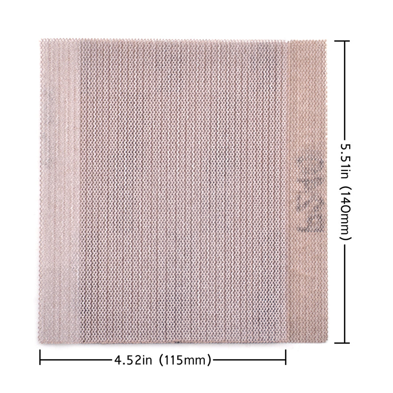 5.5 x 4.5" (140 x 115mm) Hook & Loop or Clip on Sander Pads，Mesh Dust Free Sandpaper (80-240 Grit), 1 PC