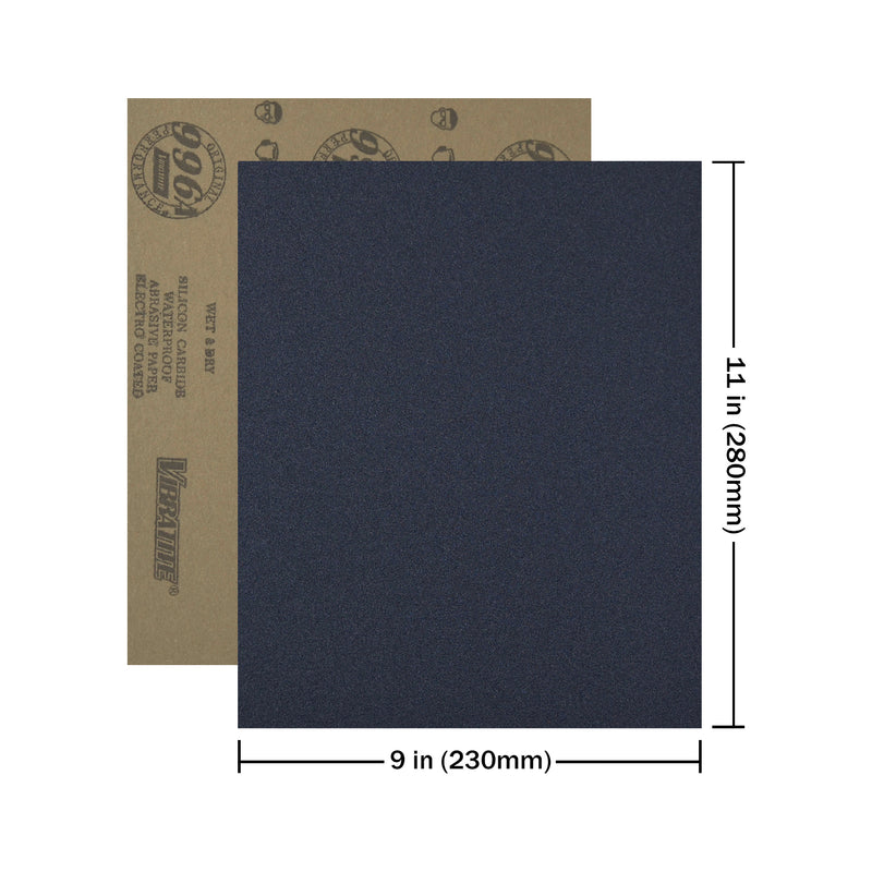 9 x 11" (230 x 280mm) Silicon Carbide Wet/Dry Sanding Sheets Abrasive Paper Sheets (60-10000 Grit), 1 PC