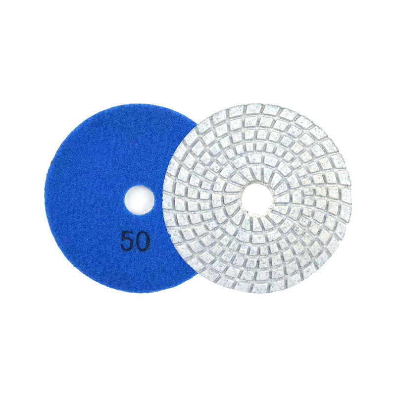 3" (80mm) Assorted Grits Diamond Polishing Discs with 6mm Shank Backing Pad, 10 Discs