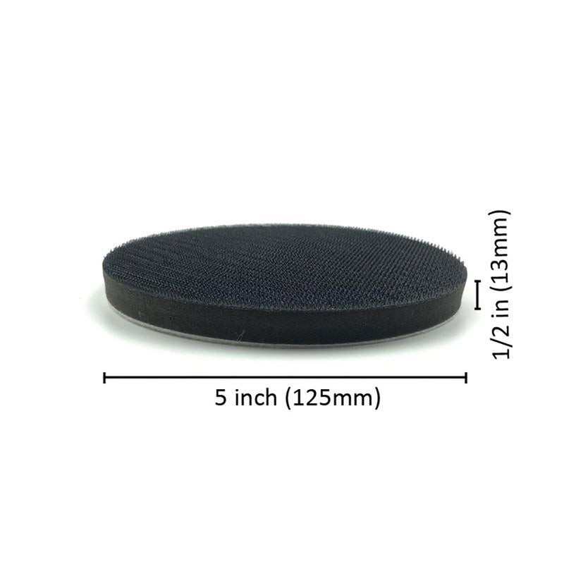 5" (125mm) Soft Sponge Hook & Loop Surface Protection Interface Buffer Backing Pad