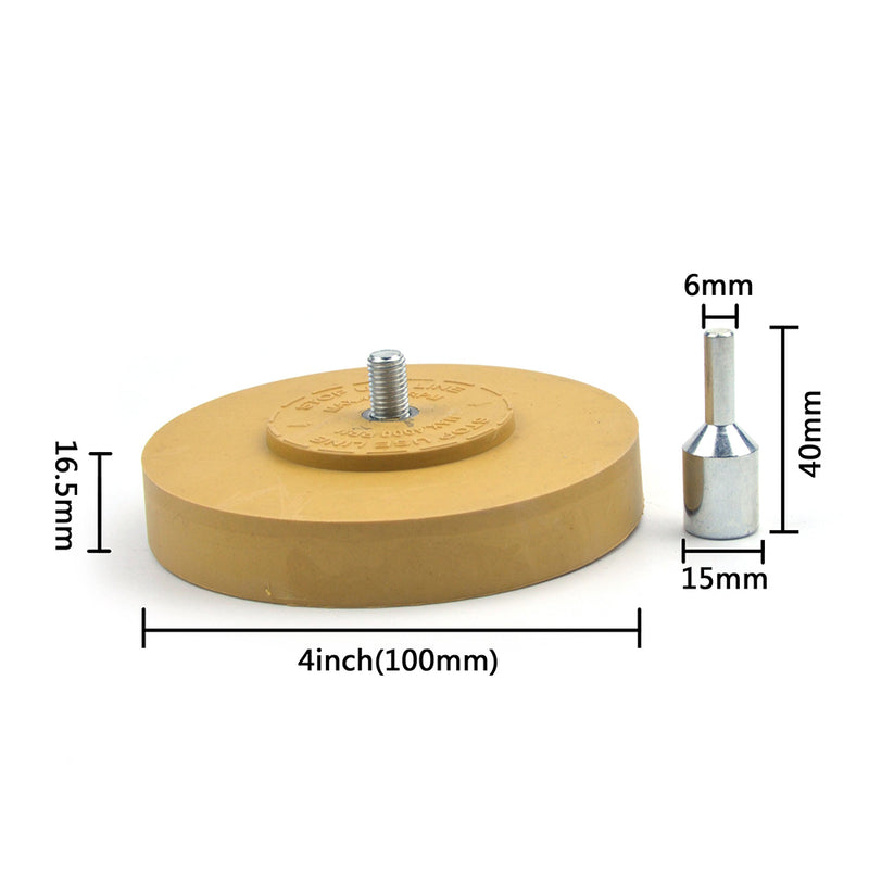4" (100MM) Sticker Remover Decal Rubber Eraser Wheel Pinstripe Tool