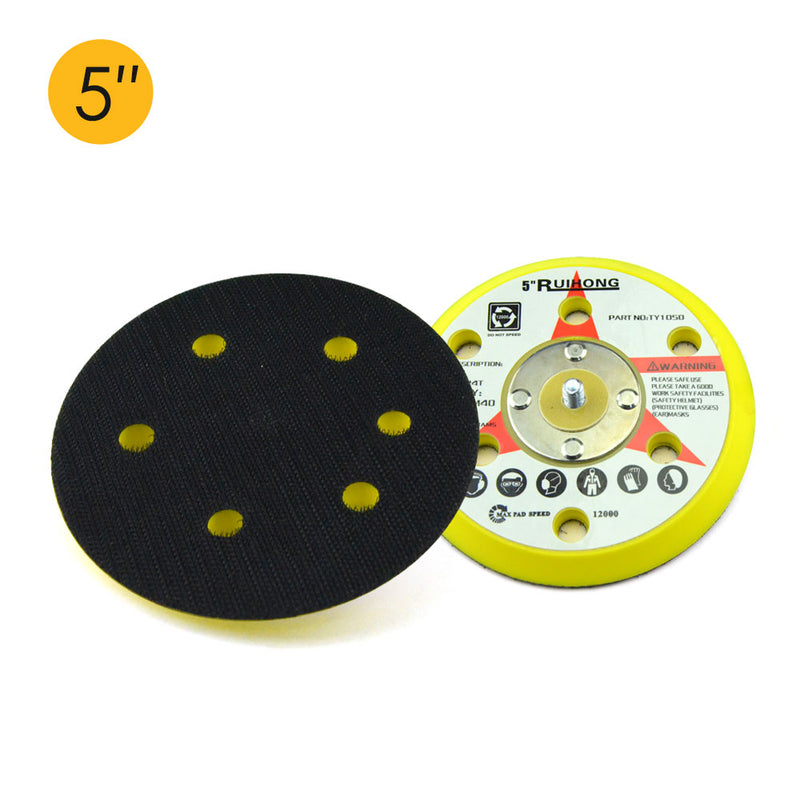 5" (125mm) x 5/16-24 Male 6 Holes Back-up Sanding Pads